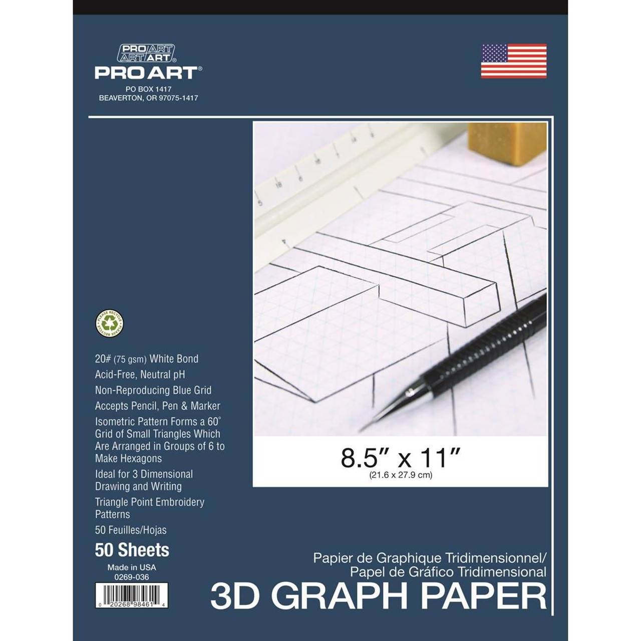 Pro Art 3D Graph Paper Pad - FLAX art & design